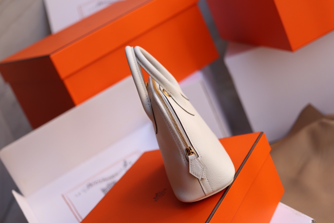 에르메스 미니 볼리드백 화이트 금장 에버컬러